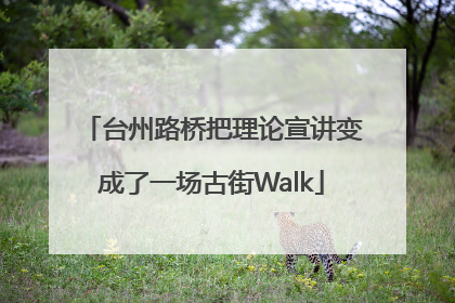 台州路桥把理论宣讲变成了一场古街Walk