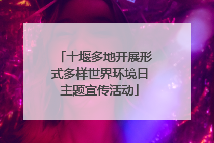 十堰多地开展形式多样世界环境日主题宣传活动