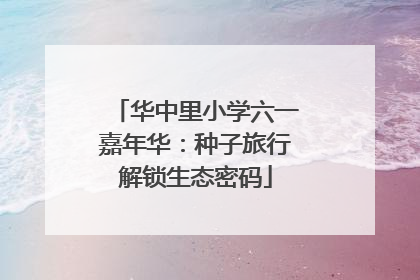 华中里小学六一嘉年华：种子旅行解锁生态密码