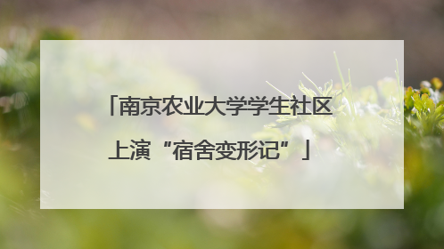 南京农业大学学生社区上演“宿舍变形记”