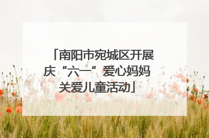 南阳市宛城区开展庆“六一”爱心妈妈关爱儿童活动