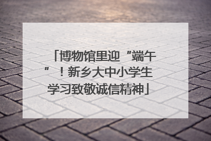 博物馆里迎“端午”！新乡大中小学生学习致敬诚信精神