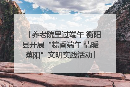 养老院里过端午 衡阳县开展“粽香端午 情暖蒸阳”文明实践活动