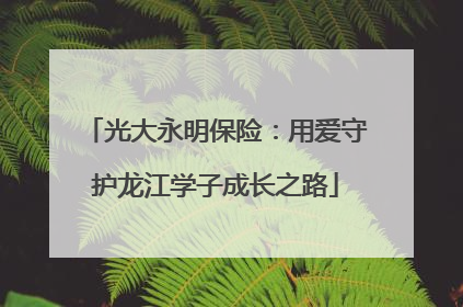 光大永明保险：用爱守护龙江学子成长之路