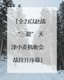 全力以赴战“三夏” 天津小麦机收会战拉开序幕