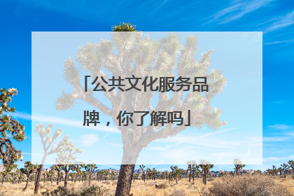 公共文化服务品牌，你了解吗