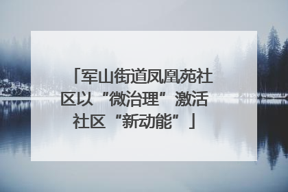 军山街道凤凰苑社区以“微治理”激活社区“新动能”