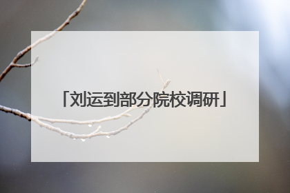 刘运到部分院校调研