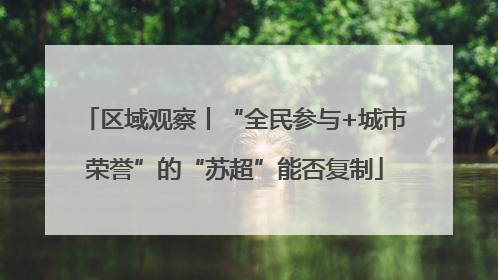 区域观察丨“全民参与+城市荣誉”的“苏超”能否复制