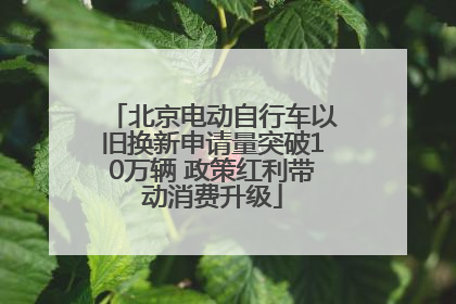 北京电动自行车以旧换新申请量突破10万辆 政策红利带动消费升级