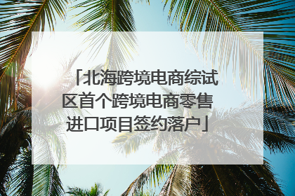 北海跨境电商综试区首个跨境电商零售进口项目签约落户