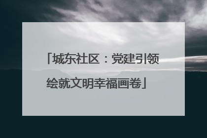 城东社区：党建引领绘就文明幸福画卷