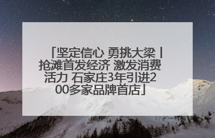 坚定信心 勇挑大梁丨抢滩首发经济 激发消费活力 石家庄3年引进200多家品牌首店