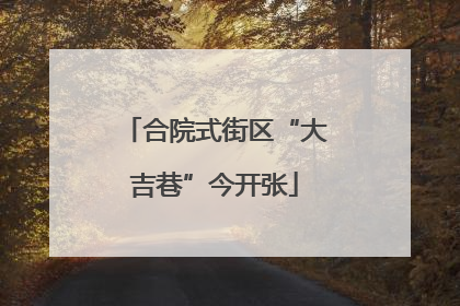 合院式街区“大吉巷”今开张