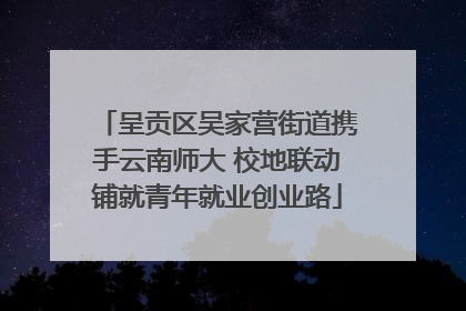 呈贡区吴家营街道携手云南师大 校地联动铺就青年就业创业路