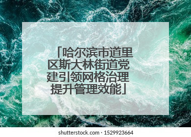 哈尔滨市道里区斯大林街道党建引领网格治理提升管理效能