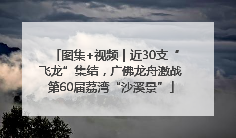 图集+视频｜近30支“飞龙”集结，广佛龙舟激战第60届荔湾“沙溪景”