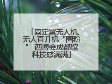 固定翼无人机、无人直升机“圈粉” 西博会成都馆科技感满满