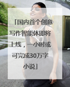 国内首个创意写作智能体即将上线，一小时或可完成30万字小说