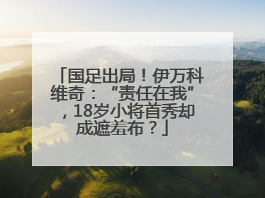 国足出局！伊万科维奇：“责任在我”，18岁小将首秀却成遮羞布？