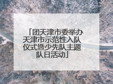 团天津市委举办天津市示范性入队仪式暨少先队主题队日活动