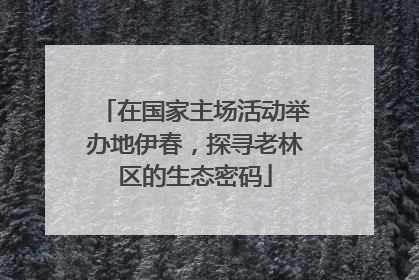 在国家主场活动举办地伊春，探寻老林区的生态密码