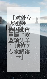 对外立场强硬 德国能否重振“欧盟领头羊”地位？专家解读→