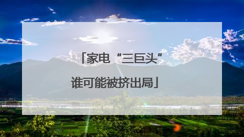 家电“三巨头”谁可能被挤出局