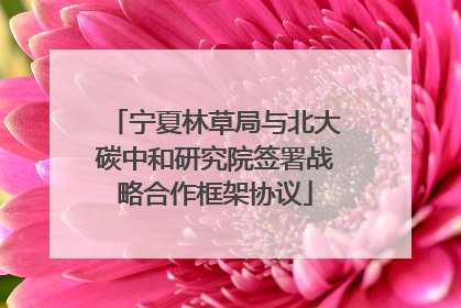 宁夏林草局与北大碳中和研究院签署战略合作框架协议