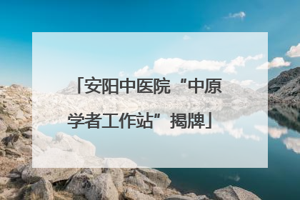 安阳中医院“中原学者工作站”揭牌