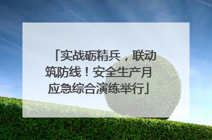 实战砺精兵，联动筑防线！安全生产月应急综合演练举行