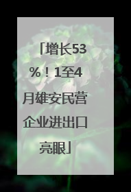 增长53%！1至4月雄安民营企业进出口亮眼