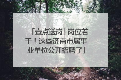 壹点送岗│岗位若干！这些济南市属事业单位公开招聘了