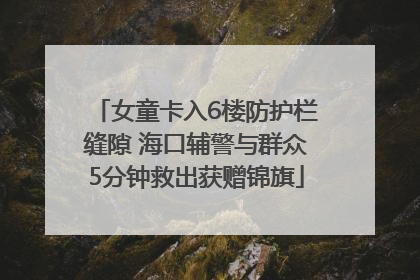女童卡入6楼防护栏缝隙 海口辅警与群众5分钟救出获赠锦旗