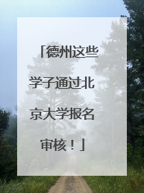 德州这些学子通过北京大学报名审核！