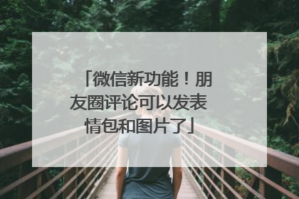 微信新功能！朋友圈评论可以发表情包和图片了