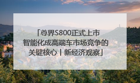尊界S800正式上市 智能化成高端车市场竞争的关键核心丨新经济观察