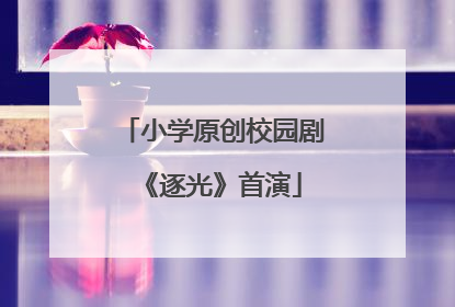 小学原创校园剧《逐光》首演