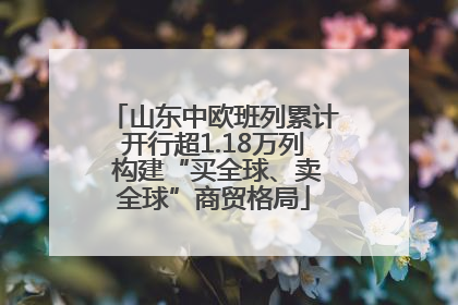 山东中欧班列累计开行超1.18万列 构建“买全球、卖全球”商贸格局