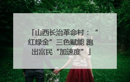 山西长治革命村：“红绿金”三色赋能 跑出富民“加速度”