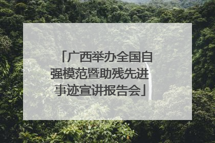 广西举办全国自强模范暨助残先进事迹宣讲报告会
