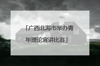 广西北海市举办青年理论宣讲比赛