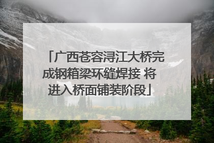 广西苍容浔江大桥完成钢箱梁环缝焊接 将进入桥面铺装阶段