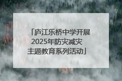 庐江乐桥中学开展2025年防灾减灾主题教育系列活动