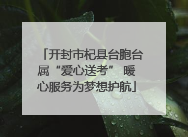 开封市杞县台胞台属“爱心送考” 暖心服务为梦想护航