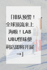 排队预警！全球顶流来上海啦！LABUBU怪味便利店即将开展→