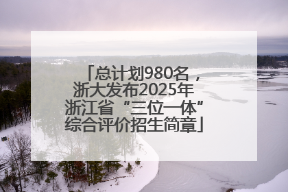 总计划980名，浙大发布2025年浙江省“三位一体”综合评价招生简章
