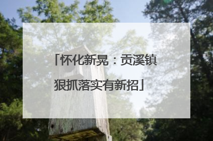 怀化新晃：贡溪镇狠抓落实有新招