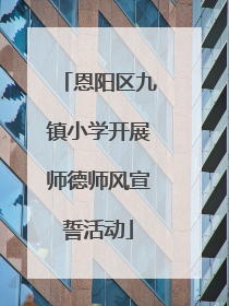 恩阳区九镇小学开展师德师风宣誓活动