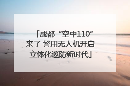 成都“空中110”来了 警用无人机开启立体化巡防新时代